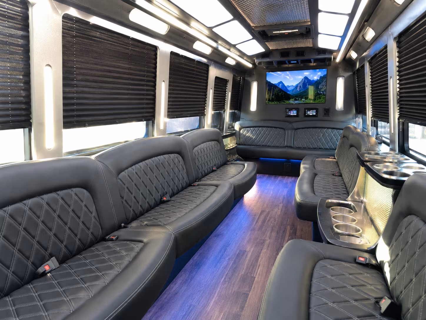 18 Passenger Party Bus Inside