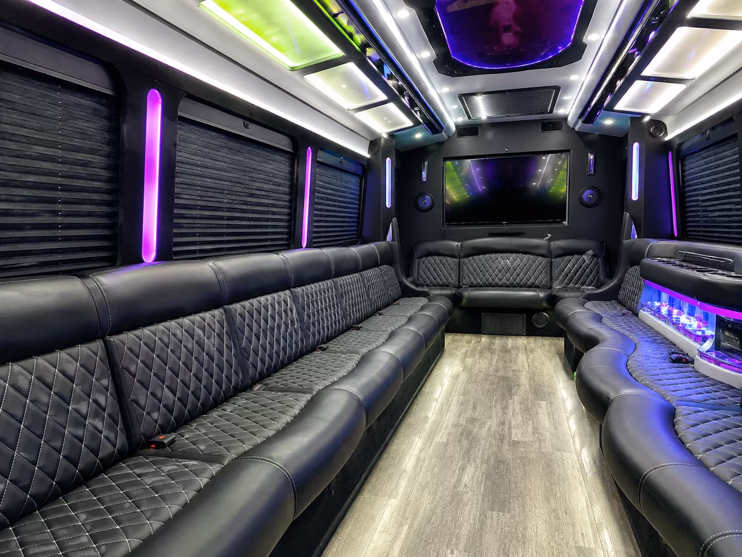 28 Passenger Party Bus Interior