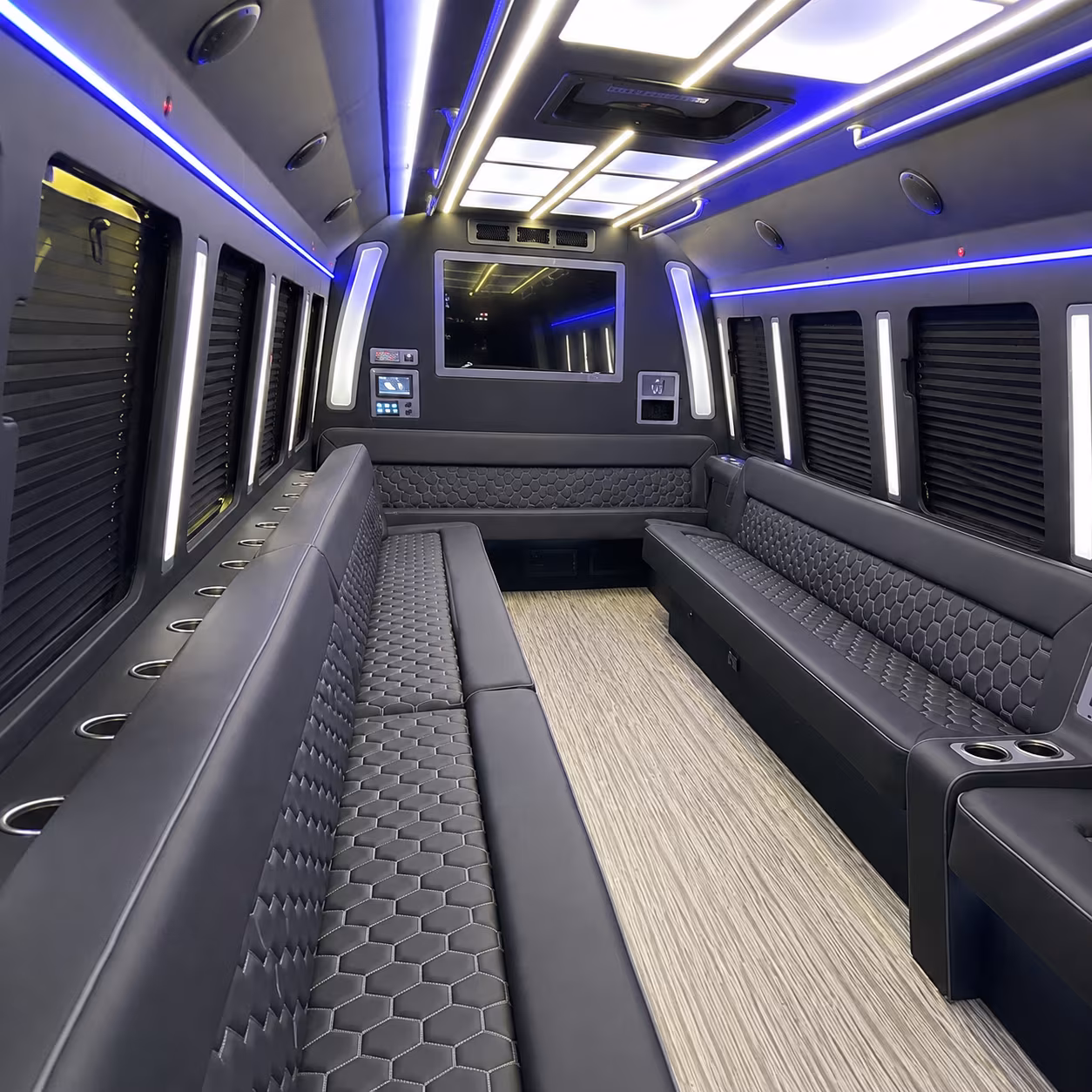 50 Passenger Party Bus Interior