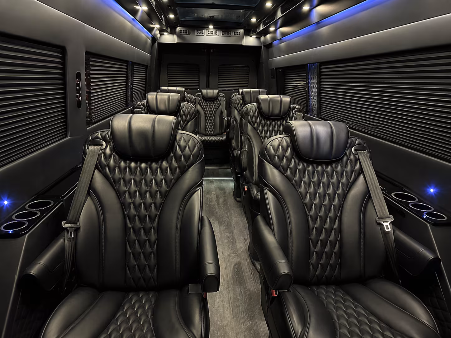 Manchester School Event Transportation party bus exterior