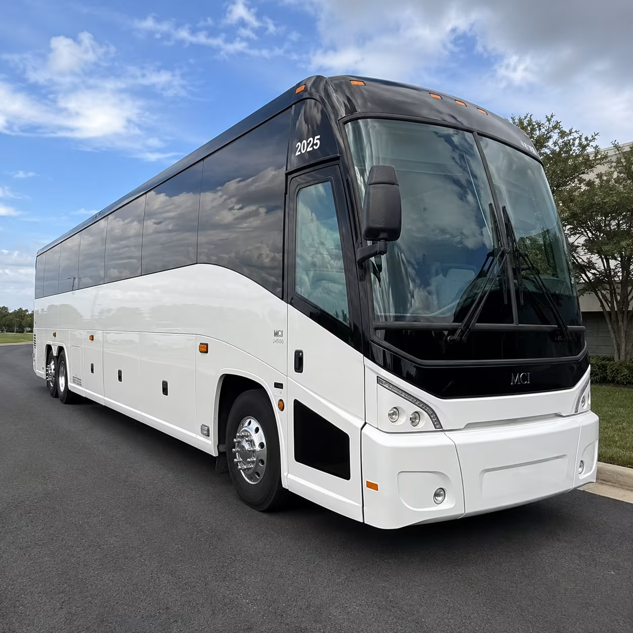 Manchester School Event Transportation party bus exterior