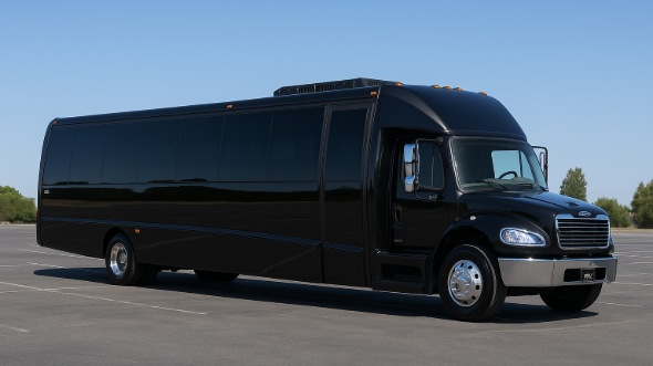 Exterior of Charter Bus Company Boston's 25 Passenger Party Bus in Boston