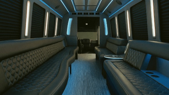 Interior of Charter Bus Company Haverhill's 30 Passenger Party Bus in Haverhill
