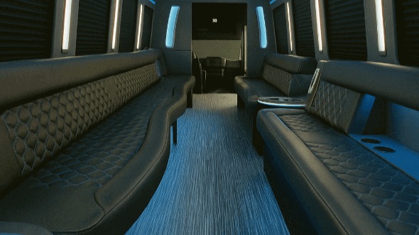 30 passenger party bus interior