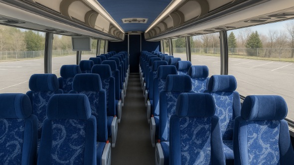 Interior of Charter Bus Company Manchester's 40 Passenger Charter Bus in Manchester