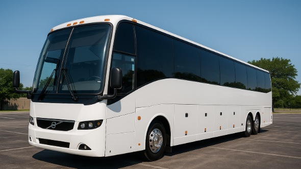 Exterior of Charter Bus Company Manchester's 45 Passenger Charter Bus in Manchester