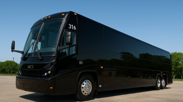 Exterior of Charter Bus Company Manchester's 46 Passenger Charter Bus in Manchester
