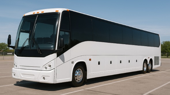 Exterior of Charter Bus Company Manchester's 47 Passenger Charter Bus in Manchester