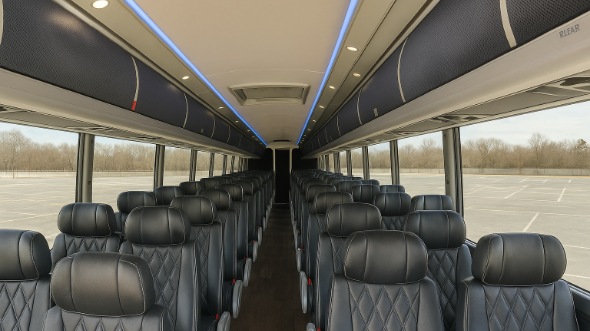 Interior of Charter Bus Company Manchester's 48 Passenger Charter Bus in Manchester