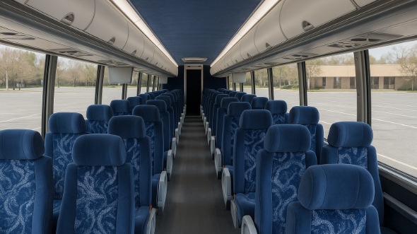 Interior of Charter Bus Company Manchester's ADA Charter Bus in Manchester